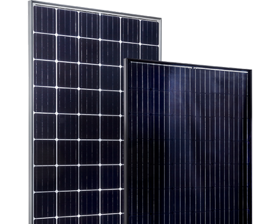 An image of two different styles of solar panel
