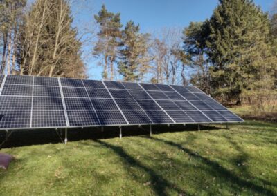 A ground mounted solar array installed by 3rd ROC Solar